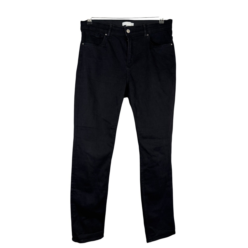 HM Women Black Skinny Jeans Size 12 Stretch Denim Slim Fit Five Pocket Pants